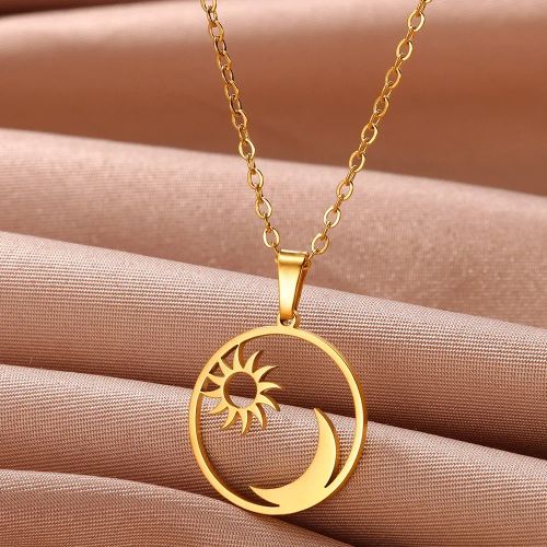 HPTOTMG Stainless Steel Pendant Necklace - Stylish & Durable Jewelry - 15