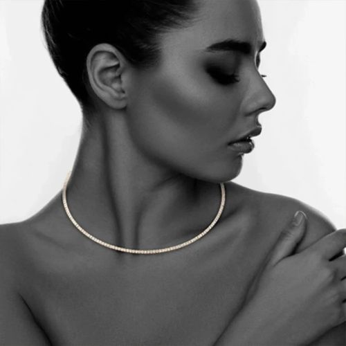 Stonefans Heart Collar Choker Necklace - Trendy Rhinestone Accessory