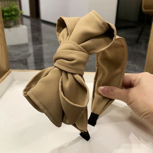 Double Layer Bow Headband - Stylish & Versatile Hair Accessory - khaki
