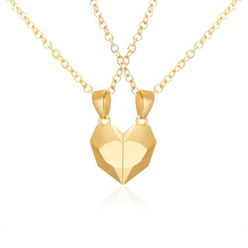 Couple Heart Pendant Necklace - Romantic Electrocardiogram Gift
