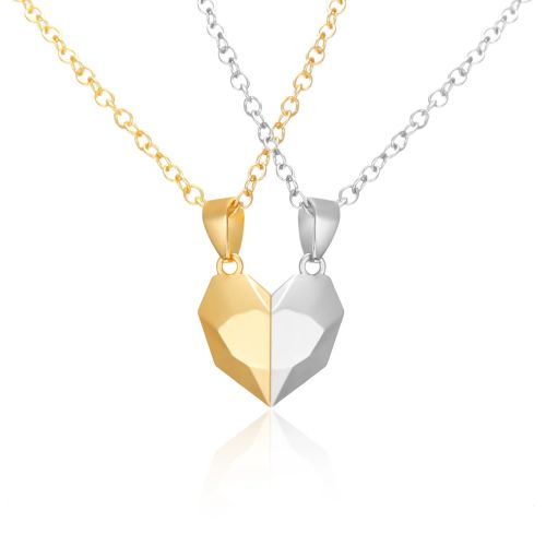 Couple Heart Pendant Necklace - Romantic Electrocardiogram Gift