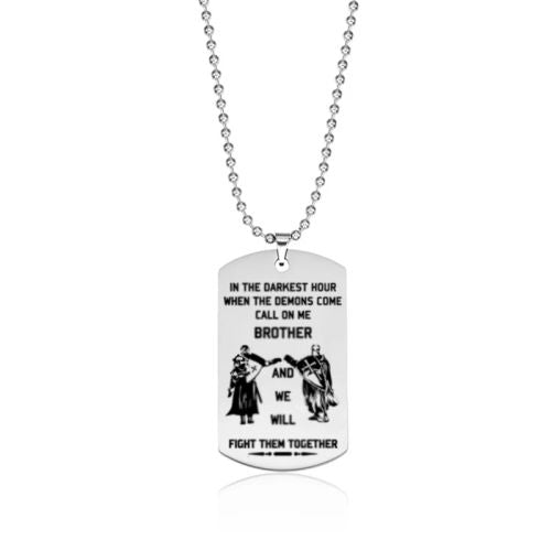 YIYUYIHUA Stylish Anime Pendant Necklace - Fight Demons Together
