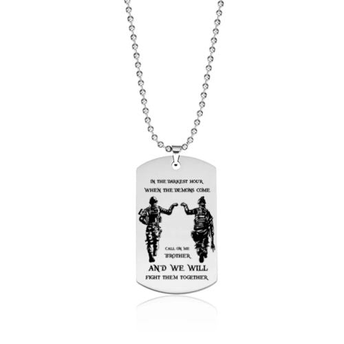 YIYUYIHUA Stylish Anime Pendant Necklace - Fight Demons Together