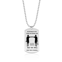 YIYUYIHUA Stylish Anime Pendant Necklace - Fight Demons Together