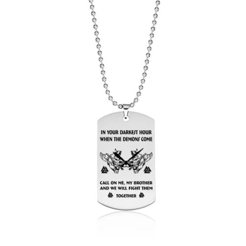 YIYUYIHUA Stylish Anime Pendant Necklace - Fight Demons Together