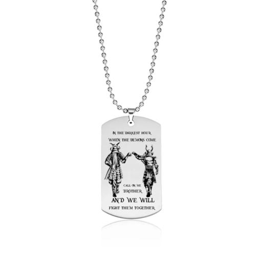 YIYUYIHUA Stylish Anime Pendant Necklace - Fight Demons Together
