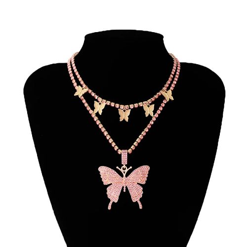 Big Butterfly Pendant Necklace - Fashionable Zinc Alloy Accessory - N867