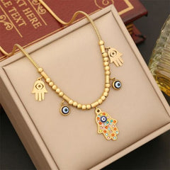 Kuziduocai Trendy Simulated Pearl Necklace & Earrings Jewelry Set