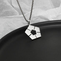 YiYuYiHua BLUE LOCK Necklace - Creative Stainless Steel Pendant