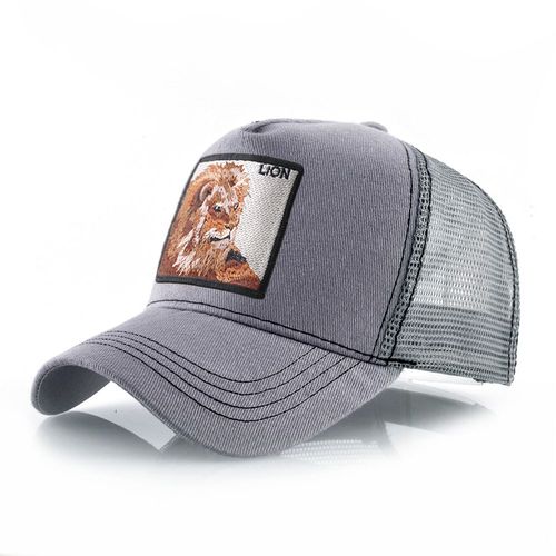 K KISSBAOBEI Embroidered Lion Cap - Stylish Sun Protection Baseball Hat