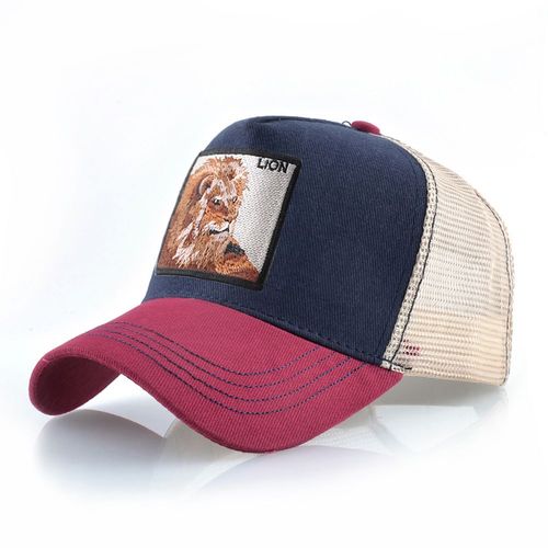 K KISSBAOBEI Embroidered Lion Cap - Stylish Sun Protection Baseball Hat