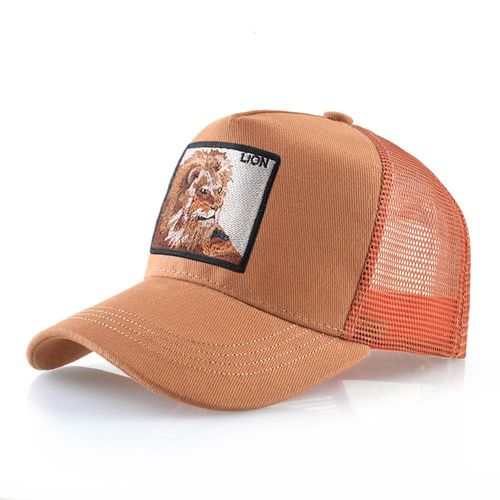 K KISSBAOBEI Embroidered Lion Cap - Stylish Sun Protection Baseball Hat