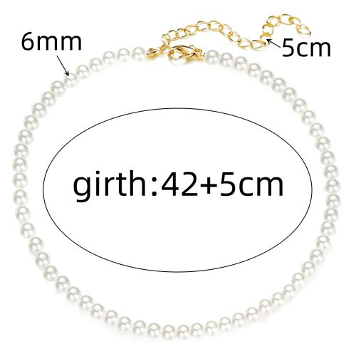 DAIZHEMEI Elegant Imitation Pearl Necklace for Romantic Weddings