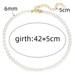 DAIZHEMEI Elegant Imitation Pearl Necklace for Romantic Weddings
