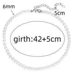 DAIZHEMEI Elegant Imitation Pearl Necklace for Romantic Weddings