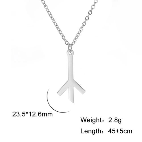 Dawapara Vintage Runes Pendant Necklace - Love & Peace Amulet