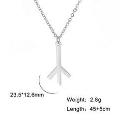 Dawapara Vintage Runes Pendant Necklace - Love & Peace Amulet