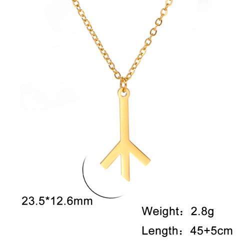 Dawapara Vintage Runes Pendant Necklace - Love & Peace Amulet