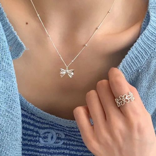 Ventfille Silver Asymmetric Heart Necklace - Elegant Party Jewellery - BTSP1499-4