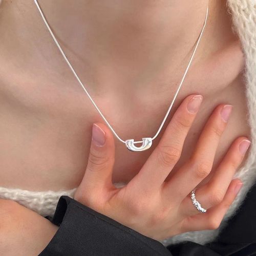 Ventfille Silver Asymmetric Heart Necklace - Elegant Party Jewellery - BTSP1499-10