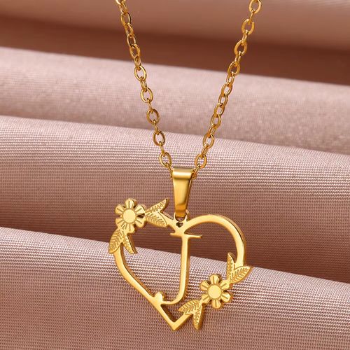 FAZZTONC Dainty Gold Initials Necklace - Trendy Personalised Gift