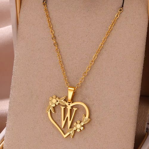 FAZZTONC Dainty Gold Initials Necklace - Trendy Personalised Gift