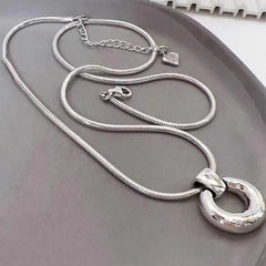 FOXANRY Water Drop Pendant Necklace - Trendy Fashion Accessory