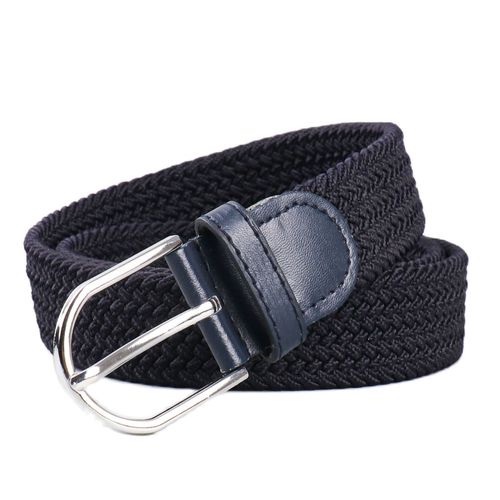 Elastic Canvas Belts - Versatile Knitted Tactical Strap for Casual Wear - 100cm / Navy blue