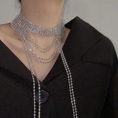 DREJEW Rhinestone Choker Necklace - Trendy Fashion Accessory