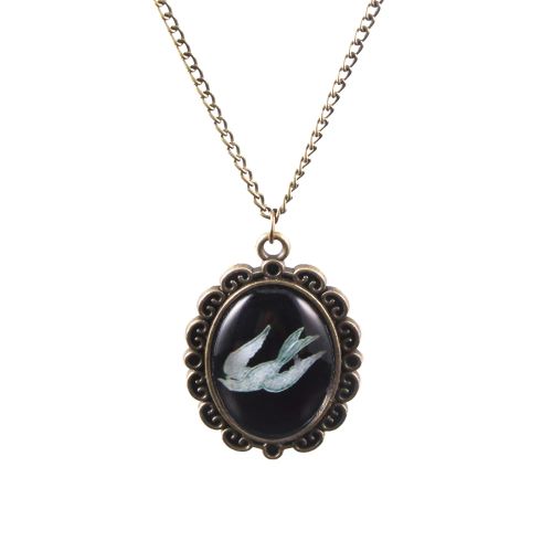 SONGCHANGJEWELRY BioShock Infinite Pendant Necklace - Trendy Animal Design - Light Yellow Gold Color