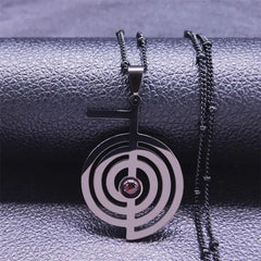 AFAWA Stainless Steel Trendy Mood Tracker Pendant Necklace