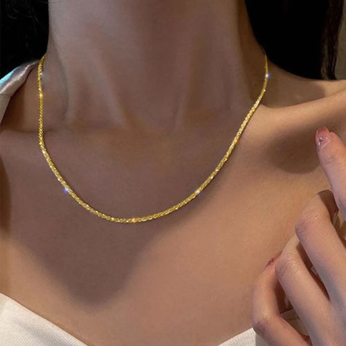 WKOUD Sparkling Clavicle Chain Necklace - Trendy Fashion Jewellery