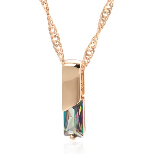 Kinel Colourful Zircon Pendant Necklace - Stylish Wedding Accessory - H1615-Colorful