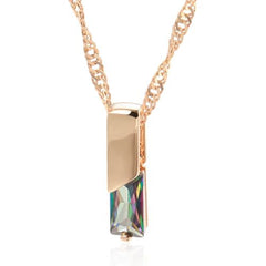 Kinel Colourful Zircon Pendant Necklace - Stylish Wedding Accessory - H1615-Colorful