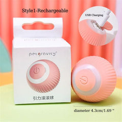 Interactive Cat Toy Ball - Automatic Obstacle Avoidance & LED Lights