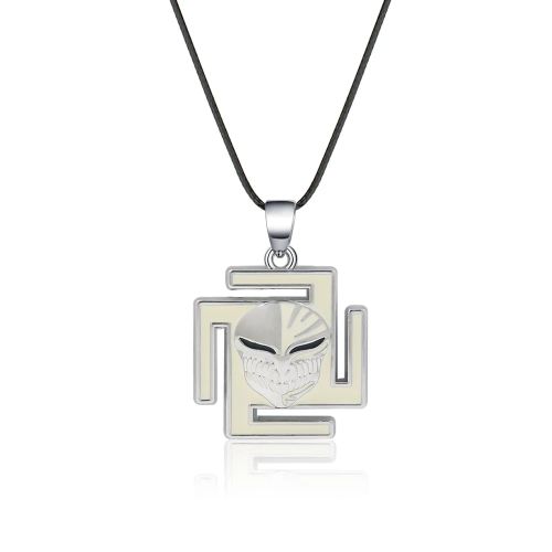 SONGCHANGJEWELRY Bleach Quincy Pendant Necklace - Stylish Cosplay Accessory - Blue Zinc