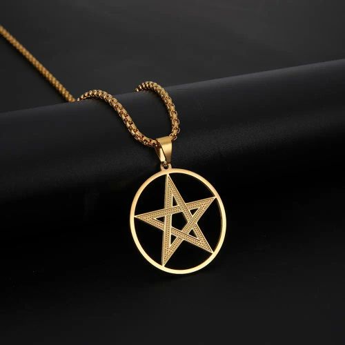 Skyrim Stainless Steel Pendant Necklace - Durable & Trendy Design - Style A - gold