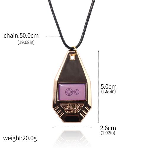 Rongji Jewellery Digimon Adventure Pendant Necklace - Trendy Gift - Blue Zinc