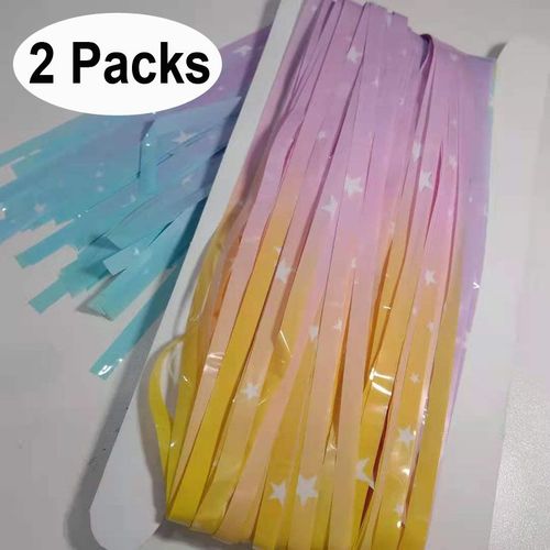 MicroPlush Black Gold Foil Curtain Backdrop - Elegant Party Decoration - Rainbow no.8