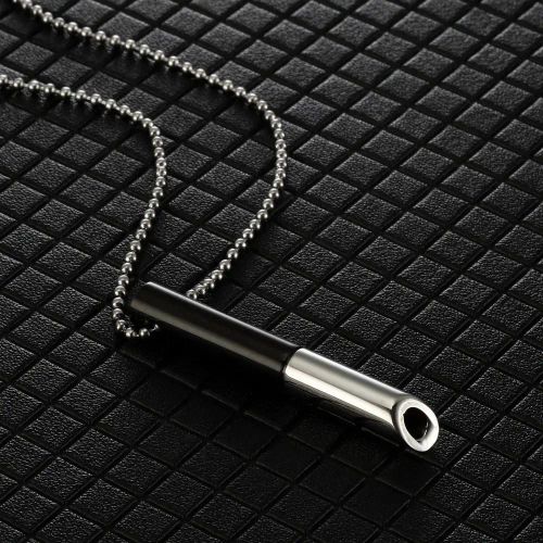 Mindful Breathing Necklace - Relaxation Aid & Stress Relief Accessory - Black