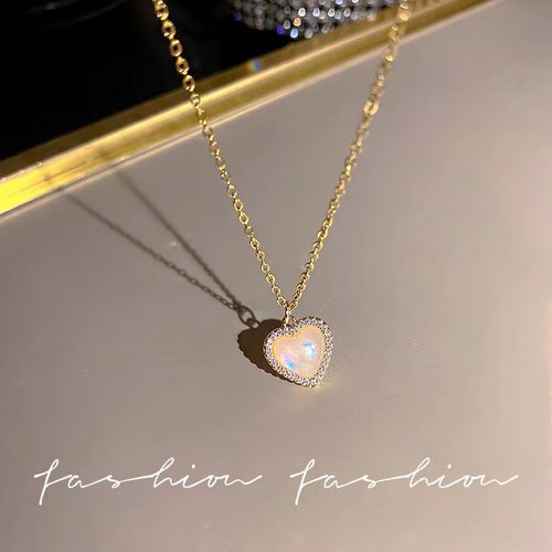 Trendy Geometric Pendant Necklace - Mood Tracker - Metal Accessory - LY54884