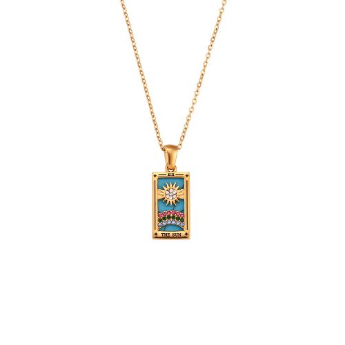 Gold Zircon Pendant Necklace | Hypoallergenic & Stylish Fashion Jewellery