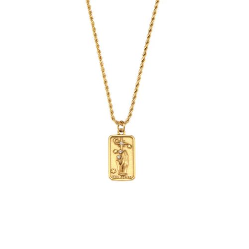 Gold Zircon Pendant Necklace | Hypoallergenic & Stylish Fashion Jewellery