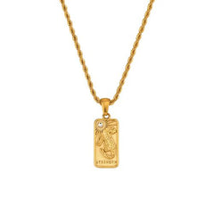 Gold Zircon Pendant Necklace | Hypoallergenic & Stylish Fashion Jewellery