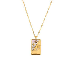Gold Zircon Pendant Necklace | Hypoallergenic & Stylish Fashion Jewellery
