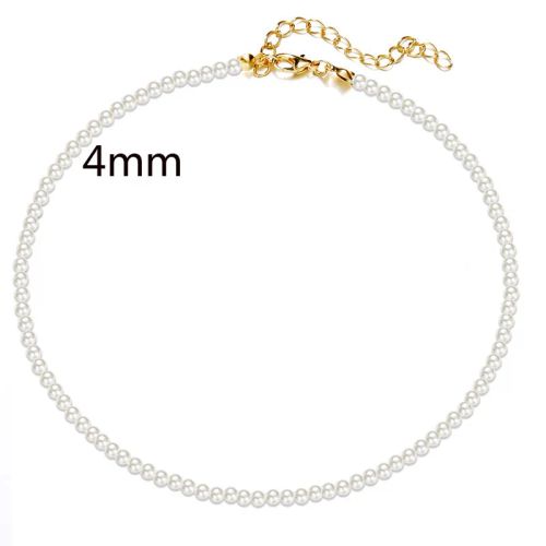 Elegant Imitation Pearl Choker Necklace - Trendy Fashion Jewellery - 1