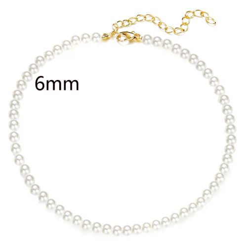 Elegant Imitation Pearl Choker Necklace - Trendy Fashion Jewellery - 2