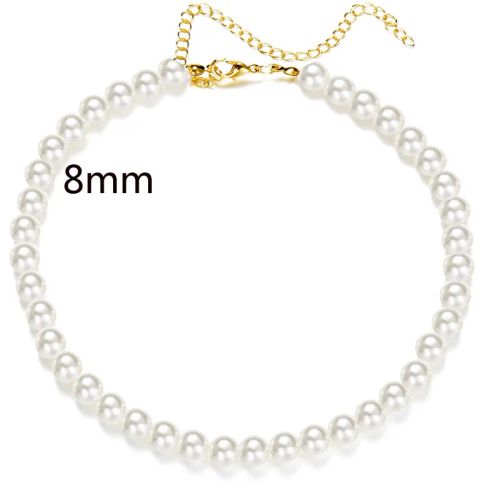 Elegant Imitation Pearl Choker Necklace - Trendy Fashion Jewellery