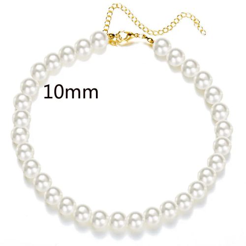 Elegant Imitation Pearl Choker Necklace - Trendy Fashion Jewellery - 4
