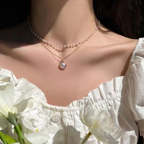 Elegant Imitation Pearl Choker Necklace - Trendy Fashion Jewellery